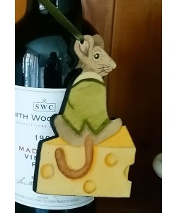 Mouse on Cheese Door Hanger